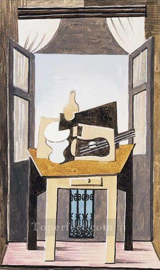 Still life in front of a window 1919 Pablo Picasso Oil Paintings